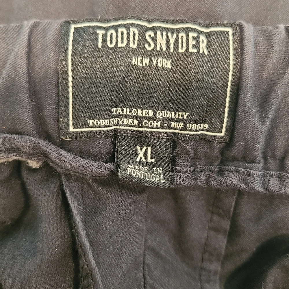 Todd Snyder Madison Black Brushed Cotton Trouser Pants